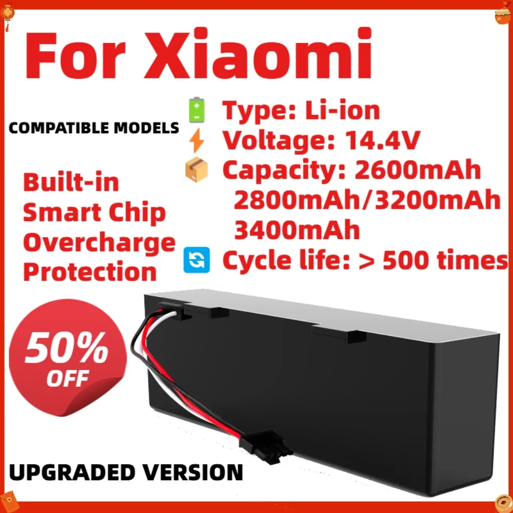 Replacement Battery for Xiaomi STYJ02YM 3C Haier JX37 JX59 Robotic Vacuum Cleaner Mijia Sweeper Spare Parts 14.4V Li-ion
Replacement Battery for Xiaomi STYJ02YM 3C Haier JX37 JX59 Robotic Vacuum Cleaner Mijia Sweeper Spare Parts 14.4V Li-ion