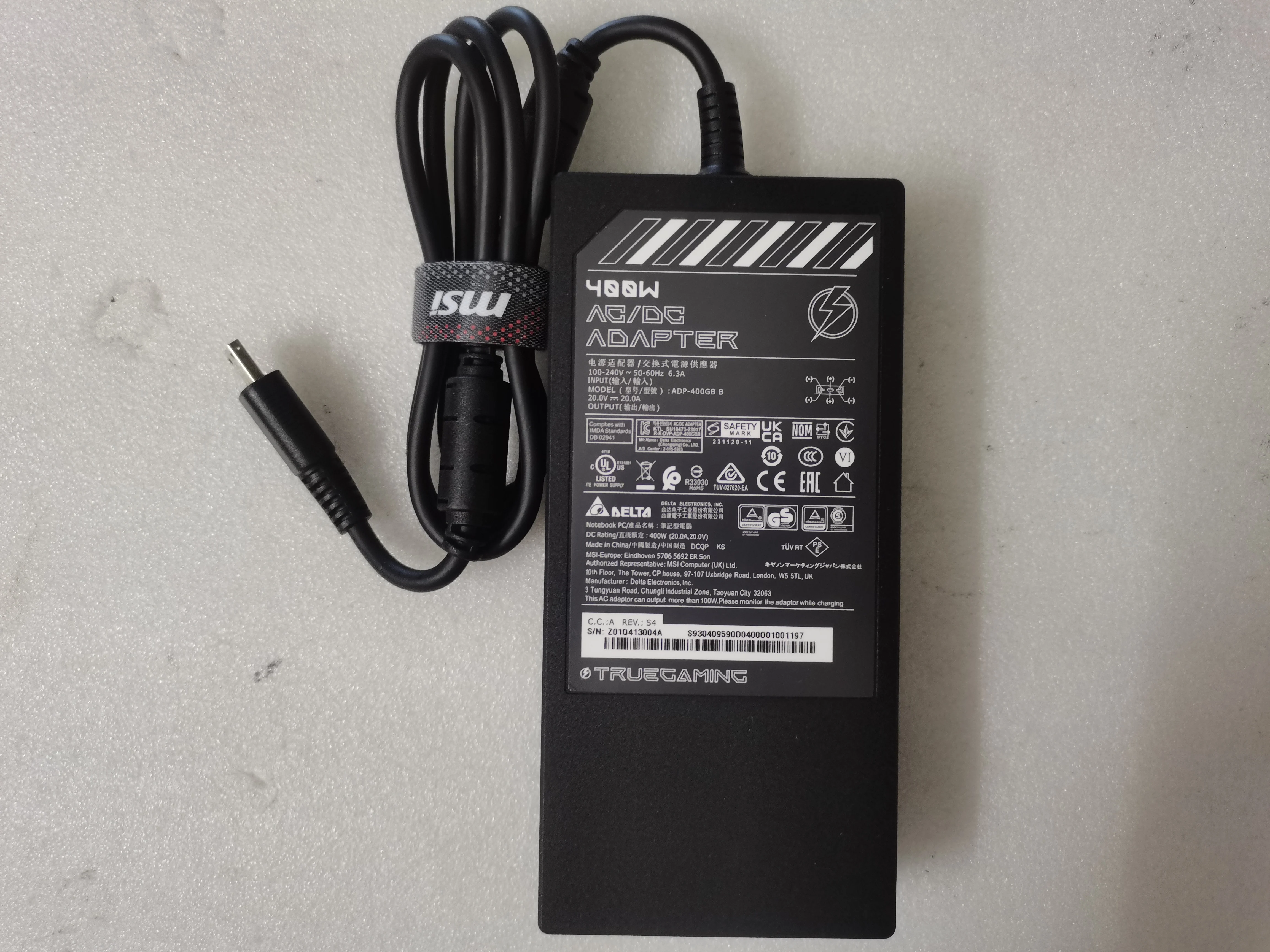 Original Delta/MSI 400W 20.0V 20.0A ADP-400CB B For MSI Titan 18 HX A14VIG RTX4090 Gaming Laptop AC Adapter
Original Delta/MSI 400W 20.0V 20.0A ADP-400CB B For MSI Titan 18 HX A14VIG RTX4090 Gaming Laptop AC Adapter