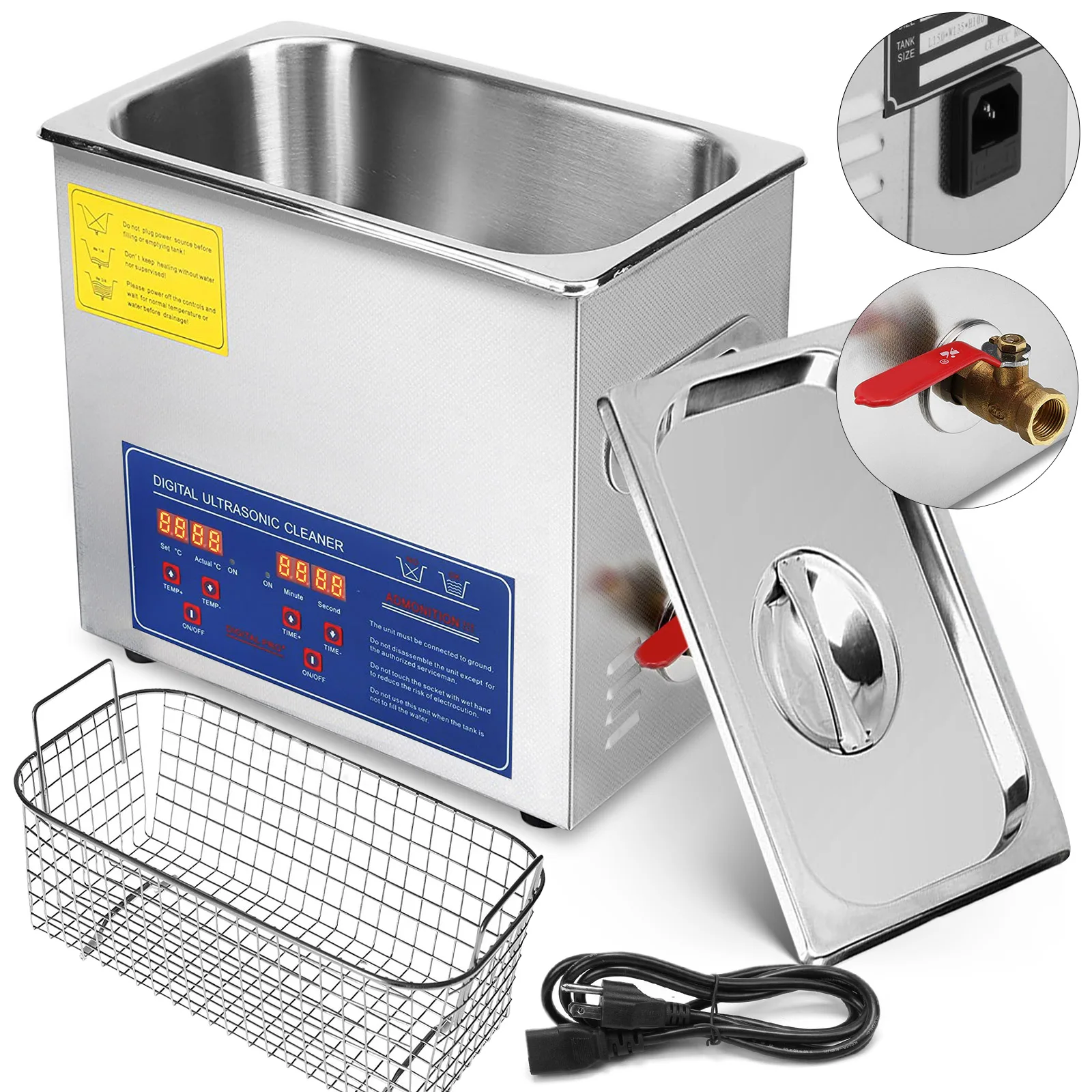 Sihao 40KHZ 3L Cleaning Machine Ultrasonic Cleaner Stainless Steel Portable Washing Machine Diswasher Ultrasound High Frequency
Sihao 40KHZ 3L Cleaning Machine Ultrasonic Cleaner Stainless Steel Portable Washing Machine Diswasher Ultrasound High Frequency