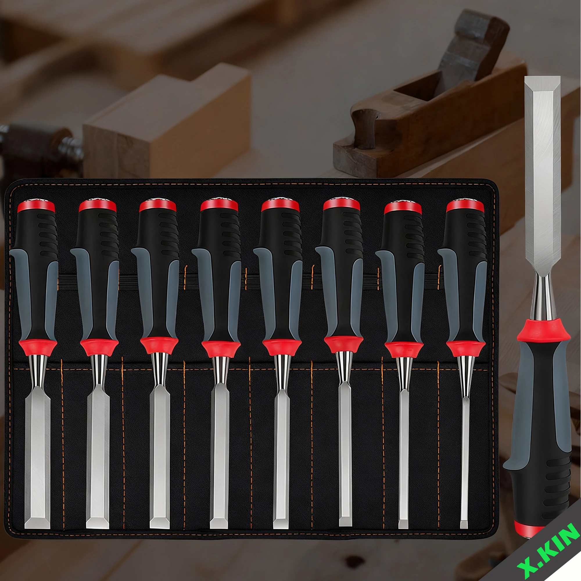 Premium Chrome Vanadium Steel Chisel - Unmatched Sharpness & Durability for Demanding Wood Carving, Luthier Work