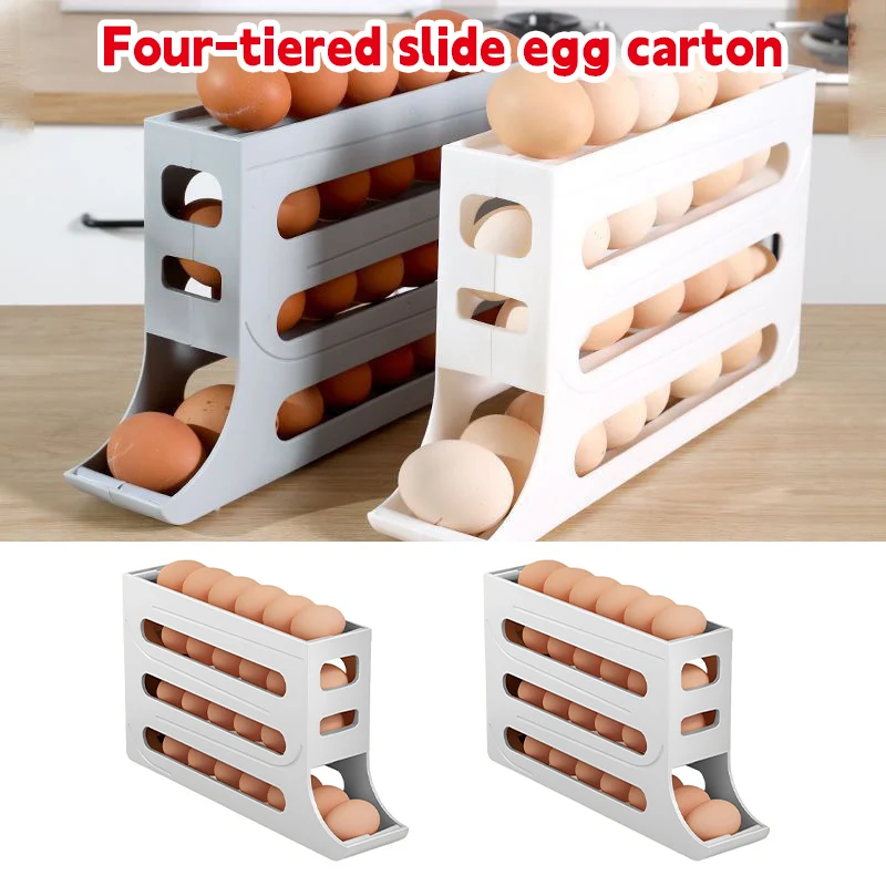 2025 New 4 Layer Automatic Egg Roller New Household Kitchen Dedicated Egg Roller Rack Space Saving Large Capacity Egg Organiser
2025 New 4 Layer Automatic Egg Roller New Household Kitchen Dedicated Egg Roller Rack Space Saving Large Capacity Egg Organiser