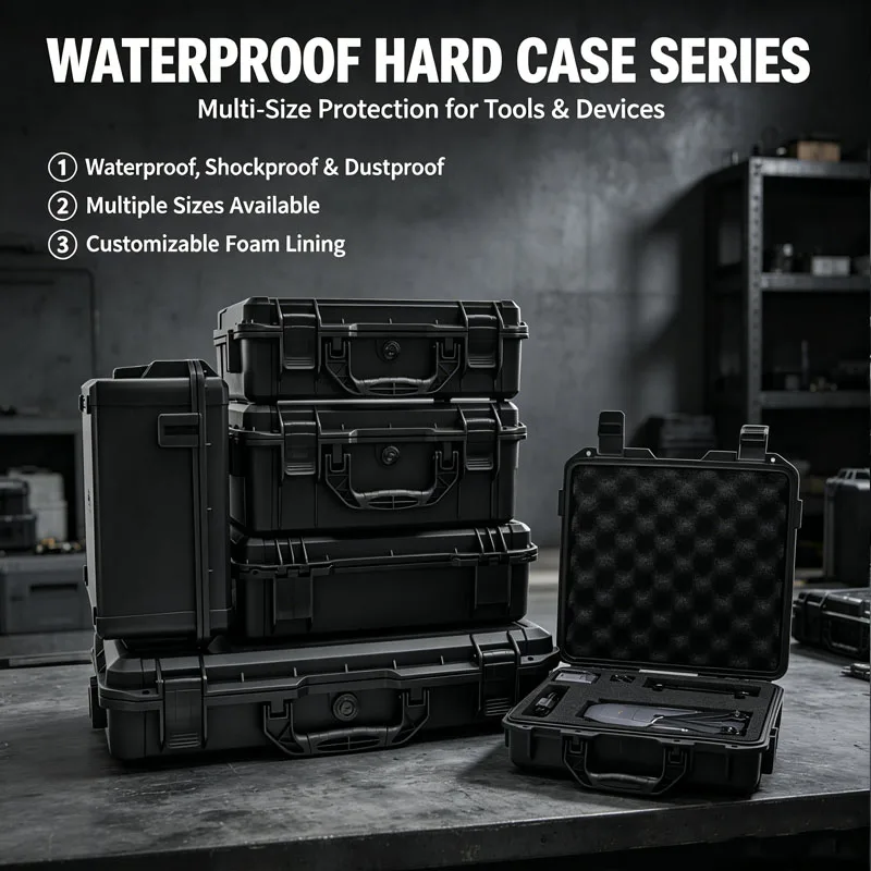 Waterproof Shockproof Hard Carrying Case Universal Plastic Tool Box With Pre Cut Foam Insert For Camera Equipment Storage
Waterproof Shockproof Hard Carrying Case Universal Plastic Tool Box With Pre Cut Foam Insert For Camera Equipment Storage