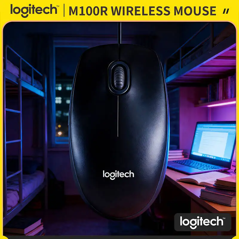 Надежная проводная USB-мышь Logitech M100R с разрешением 1000 DPI, износостойкими ножками и эргономичным захватом для ПК, ноутбуков, Mac, Linux, офиса и дома
Надежная проводная USB-мышь Logitech M100R с разрешением 1000 DPI, износостойкими ножками и эргономичным захватом для ПК, ноутбуков, Mac, Linux, офиса и дома