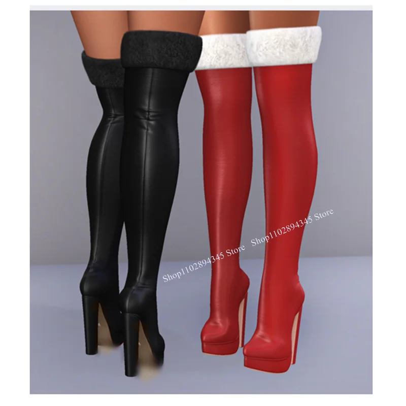 Black Fur Over Knee Platform Boots Thin High Heel Pointed Toe Fashion Sexy 2025 Winter Big Size Woman Shoes Zapatillas Mujer
Black Fur Over Knee Platform Boots Thin High Heel Pointed Toe Fashion Sexy 2025 Winter Big Size Woman Shoes Zapatillas Mujer