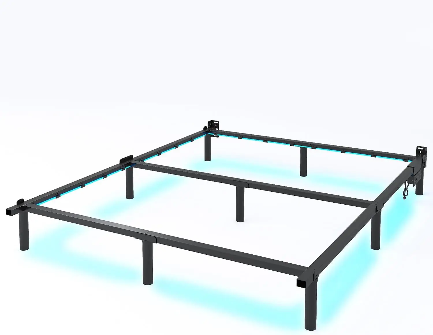 Queen Bed Frame for Box Spring, 7 Inch Metal Bed Frame with LED Lights, 9-Legs Support Bed Base, Tool-Free Easy Assembly
Queen Bed Frame for Box Spring, 7 Inch Metal Bed Frame with LED Lights, 9-Legs Support Bed Base, Tool-Free Easy Assembly
