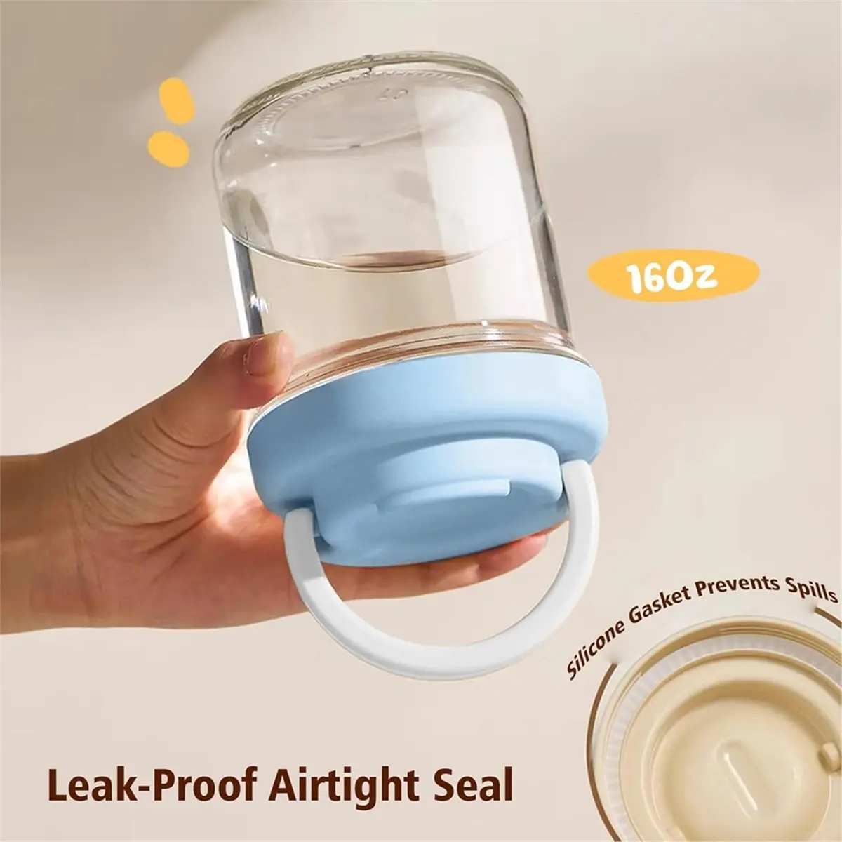 Time Saving Overnight Oats Jars with Lids and Spoons, 4 Pack 16 Oz Glass MasonJars, Leak Proof Airtight Oatmeal Containers
Time Saving Overnight Oats Jars with Lids and Spoons, 4 Pack 16 Oz Glass MasonJars, Leak Proof Airtight Oatmeal Containers