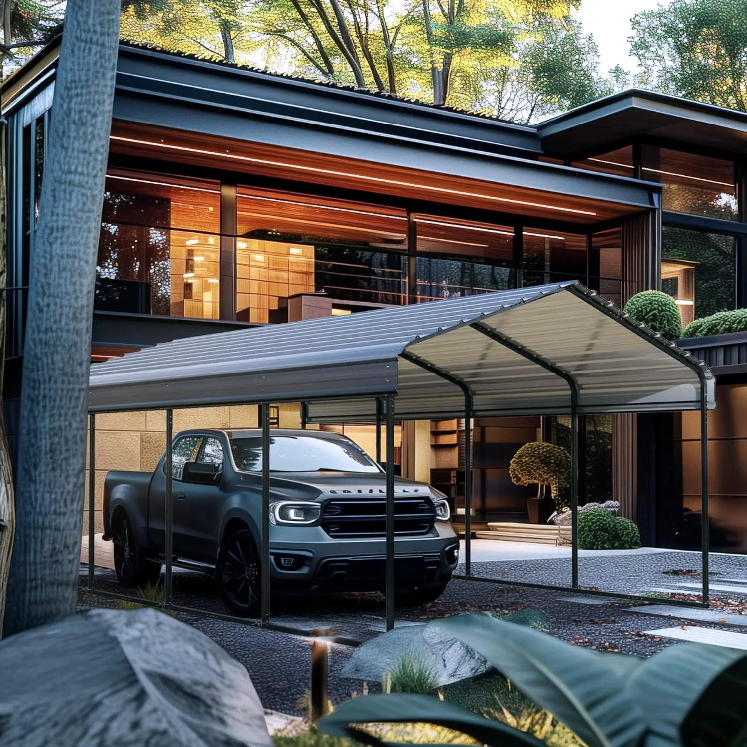 12x20ft Metal Carport Kit Galvanized Steel Roof Heavy Duty Outdoor Garage Shelter Car SUV Truck Boat, Customized
12x20ft Metal Carport Kit Galvanized Steel Roof Heavy Duty Outdoor Garage Shelter Car SUV Truck Boat, Customized