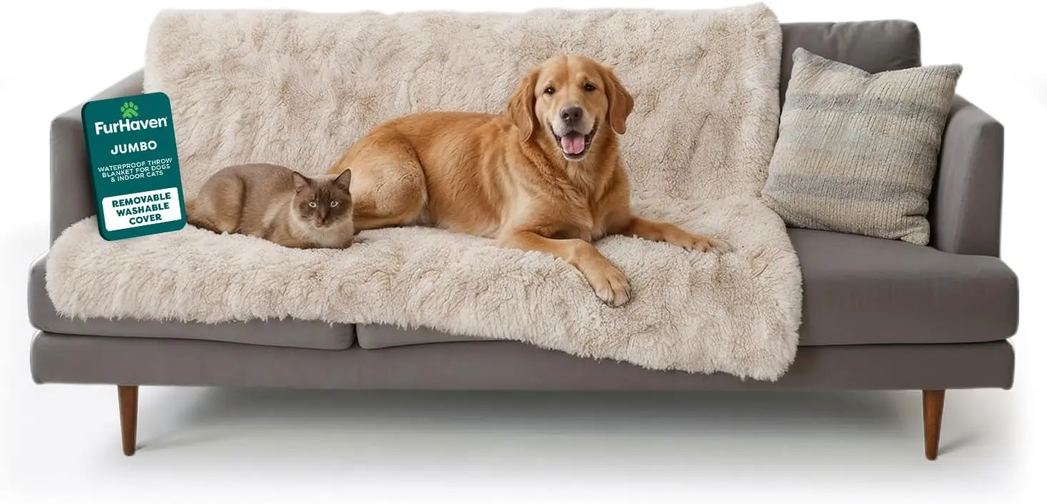 Waterproof Reversible Pet Blanket, Extra Large, Long Faux Fur & Velvet, Driftwood
Waterproof Reversible Pet Blanket, Extra Large, Long Faux Fur & Velvet, Driftwood