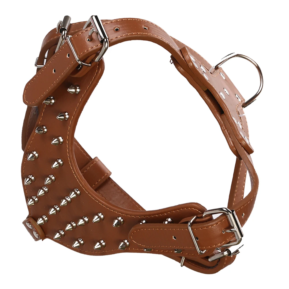 Pet Round Nail Harness for Large Dogs Puppy Vest Reliable Soft PU Sturdy Metal High Strength Studs Safe Comfortable
Pet Round Nail Harness for Large Dogs Puppy Vest Reliable Soft PU Sturdy Metal High Strength Studs Safe Comfortable