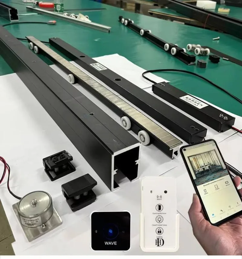 Interior Automatic Magnetic Sliding Doors System with Aluminum & Glass Modern Entry Doors for Decoration
Interior Automatic Magnetic Sliding Doors System with Aluminum & Glass Modern Entry Doors for Decoration