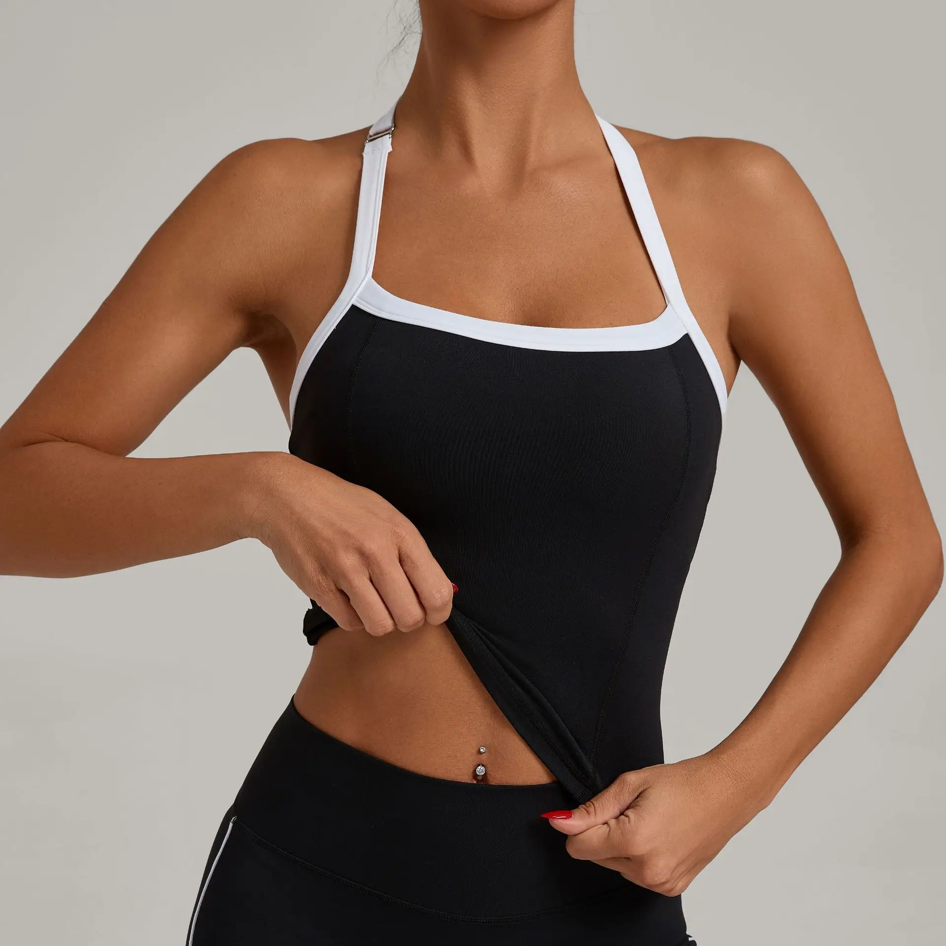Yoga Vest Fitness Sports Summer Adjustable Shoulder Strap Quick-drying Splicing Top Workout Clothing Gym Sexy Bra for Women
Yoga Vest Fitness Sports Summer Adjustable Shoulder Strap Quick-drying Splicing Top Workout Clothing Gym Sexy Bra for Women