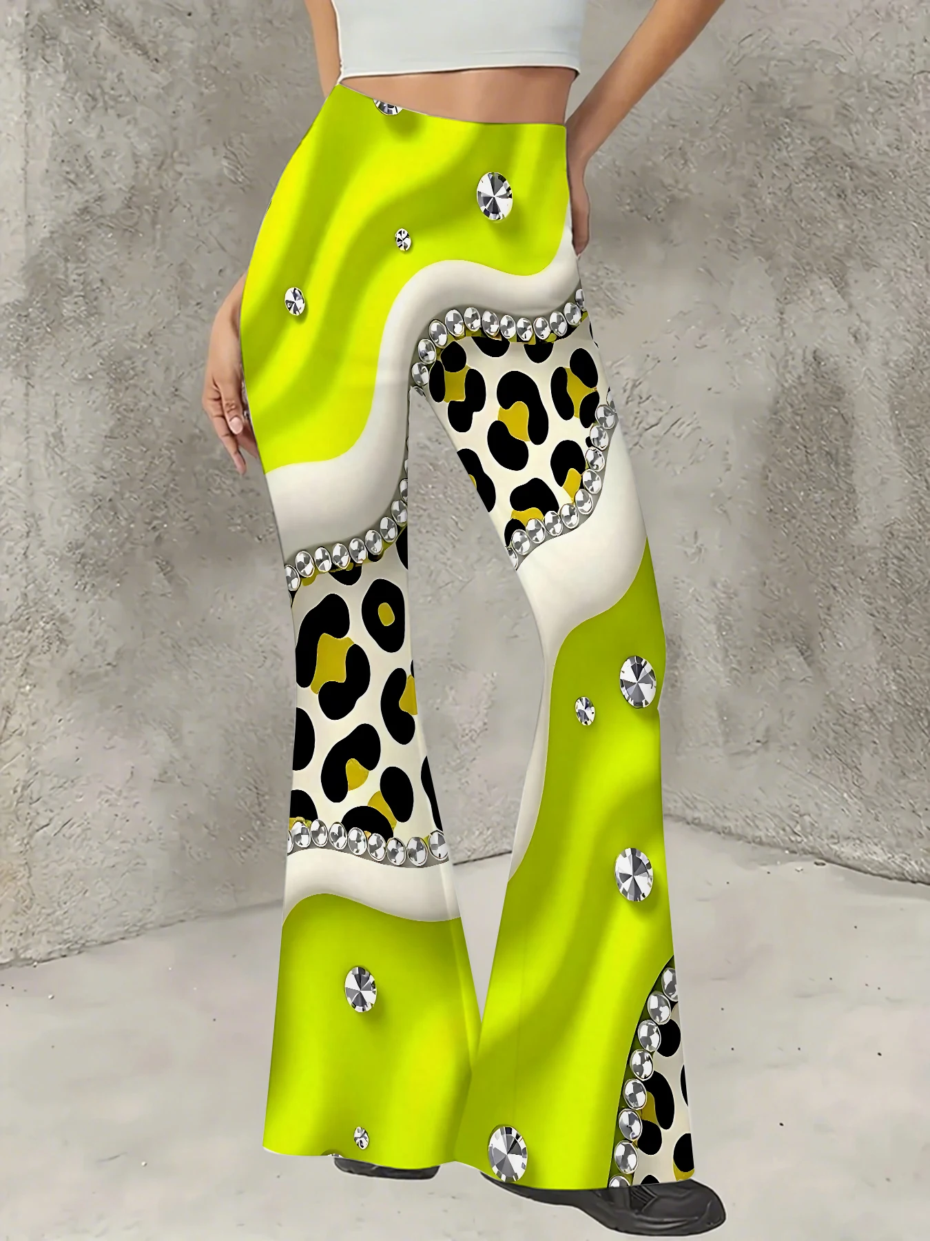 Korean Style Printed Flare Pants Women High Waist Slim Fit Bell Bottom Leggings
Korean Style Printed Flare Pants Women High Waist Slim Fit Bell Bottom Leggings