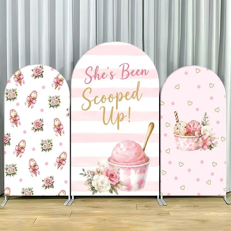 Arch Backdrop Cover Single Side Pink Striped Ice Cream Heart Floral Party Decoration Photo Booth Background Event Supplies Props
Arch Backdrop Cover Single Side Pink Striped Ice Cream Heart Floral Party Decoration Photo Booth Background Event Supplies Props