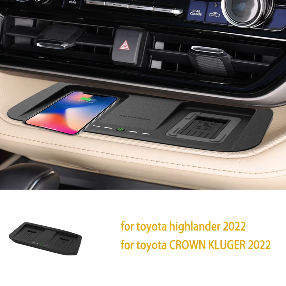 Phone Panel Fast Charging Pad Holder Car 15W Wireless Charger for Toyota Highlander Crown Kluger 2022 Interior Accessories
Phone Panel Fast Charging Pad Holder Car 15W Wireless Charger for Toyota Highlander Crown Kluger 2022 Interior Accessories