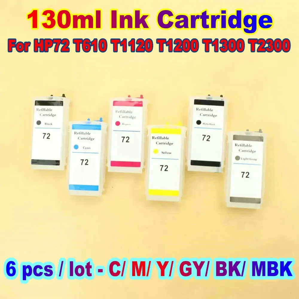 For HP 72 Ciss Refillable Ink Cartridge HP72 With Auto Reset Permanen Chip for HP Designjet HP72 T1100 T1300 T2300 T1120 130ML
For HP 72 Ciss Refillable Ink Cartridge HP72 With Auto Reset Permanen Chip for HP Designjet HP72 T1100 T1300 T2300 T1120 130ML
