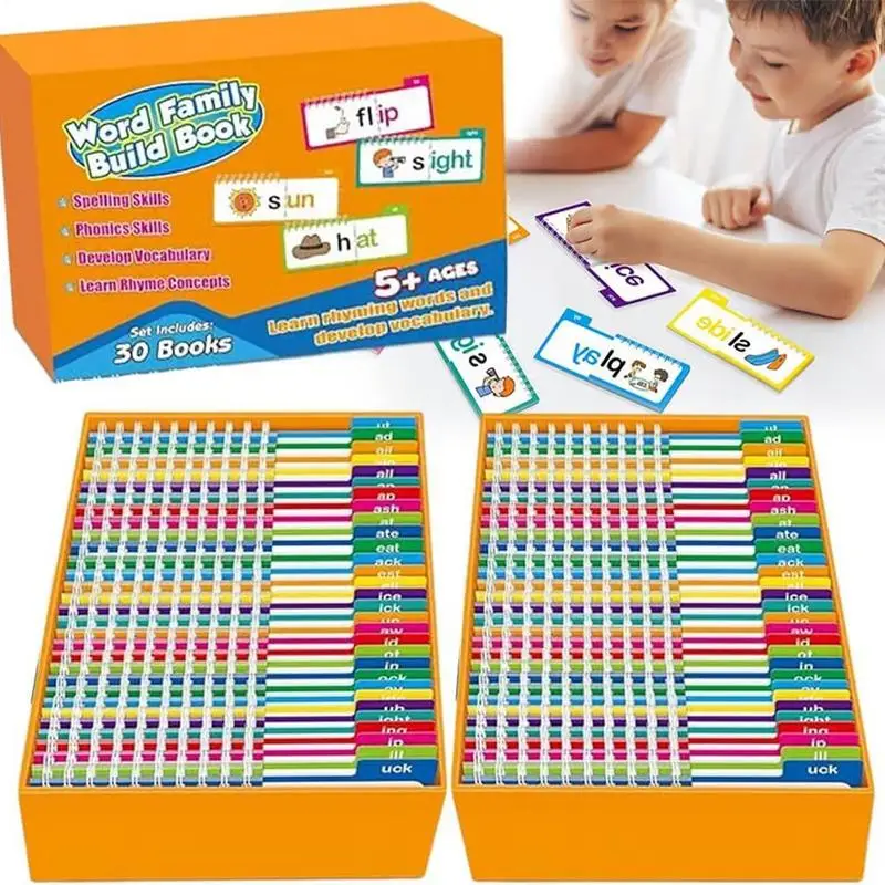 30 Read Word Family Flash Cards Build Read Rhyme Activity Book Learn to Read Phonics Letter Sounds Sight Educational Games
30 Read Word Family Flash Cards Build Read Rhyme Activity Book Learn to Read Phonics Letter Sounds Sight Educational Games
