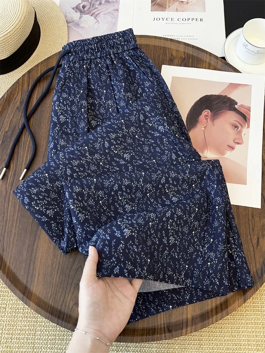 Cotton Linen Wide Leg Pants Women Summer Cool Elastic Waist Belt Casual Pants Slim Straight Long Pants Floral Print Casual Style
Cotton Linen Wide Leg Pants Women Summer Cool Elastic Waist Belt Casual Pants Slim Straight Long Pants Floral Print Casual Style