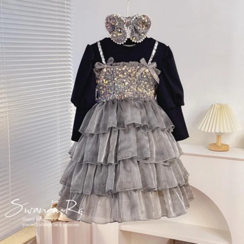 Autumn Sequin Black Girls' Dress Tulle Skirt New Dress Children's Autumn Mesh Princess Fleece Girls
Autumn Sequin Black Girls' Dress Tulle Skirt New Dress Children's Autumn Mesh Princess Fleece Girls