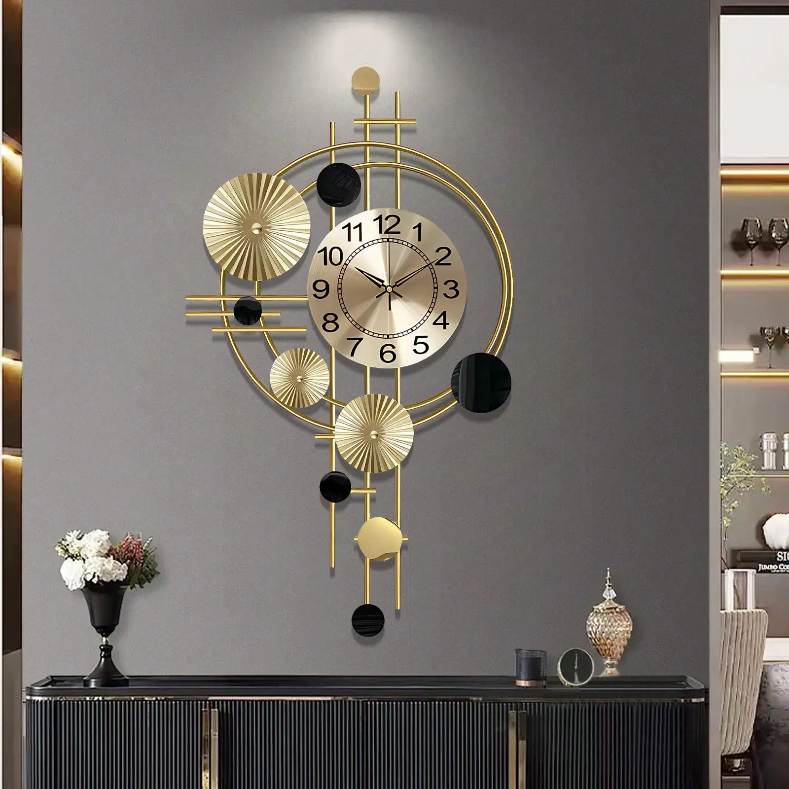Large Metal Wall Clock Decorative 3D Metal Wall Art Clock For Living Room Bedroom Creative Modern Big Wall Clock Decor
Large Metal Wall Clock Decorative 3D Metal Wall Art Clock For Living Room Bedroom Creative Modern Big Wall Clock Decor