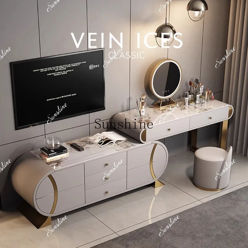 Sense of luxury, light luxury, corner girl's makeup, storage, bedroom, integrated slate, solid wood table FT
Sense of luxury, light luxury, corner girl's makeup, storage, bedroom, integrated slate, solid wood table FT