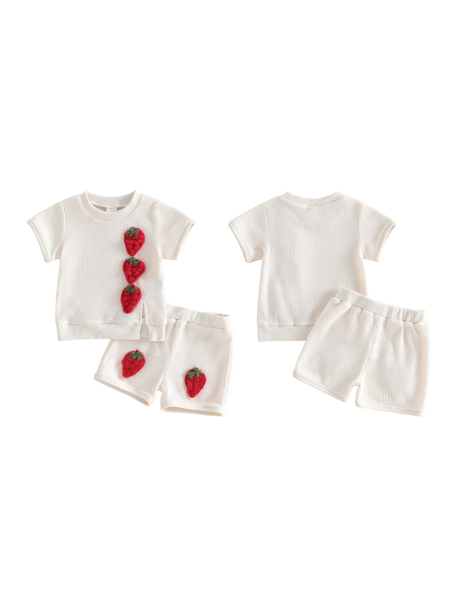 Adorable Infant Girl s Summer Ensemble with Cute Watermelon Print Round Neck Short Sleeve Shirt and Matching Shorts 2 Piece
Adorable Infant Girl s Summer Ensemble with Cute Watermelon Print Round Neck Short Sleeve Shirt and Matching Shorts 2 Piece