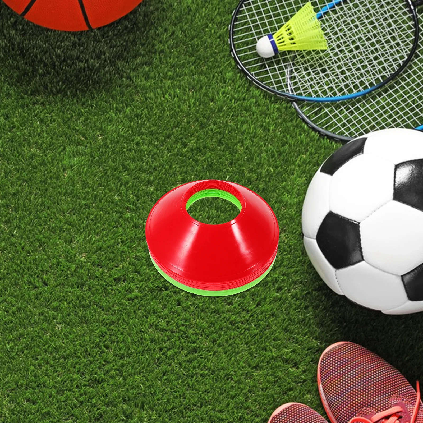 20 pcs Football Training Obstacles Soccer Practice Cones Enhanced Drills Equipment Adults Sports Field Marker Cones
20 pcs Football Training Obstacles Soccer Practice Cones Enhanced Drills Equipment Adults Sports Field Marker Cones