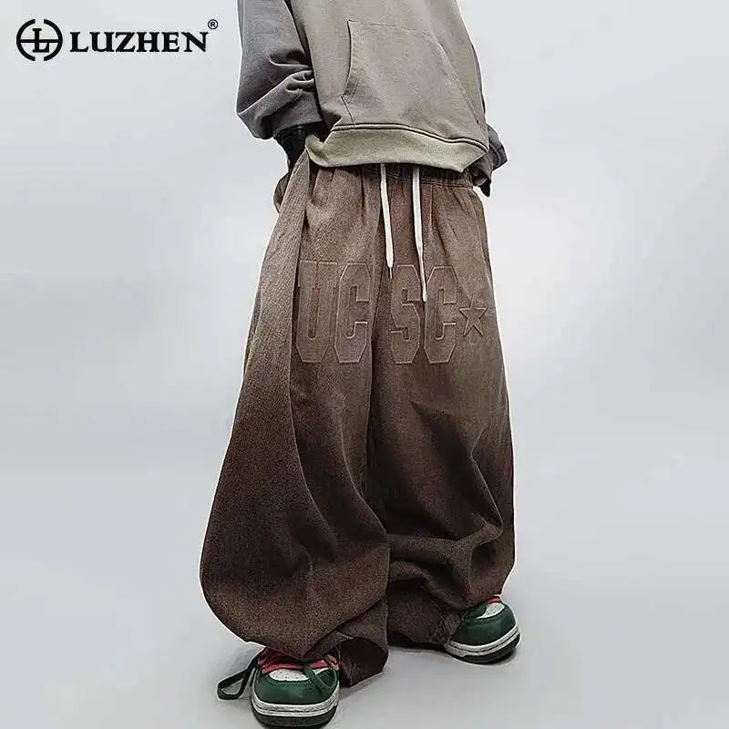 LUZHEN Letter Patchwork Design Baggy Gradient Color Jeans Men Fashion 2025 New Elastic Waist Wide Leg Casual Denim Pants LZ9323
LUZHEN Letter Patchwork Design Baggy Gradient Color Jeans Men Fashion 2025 New Elastic Waist Wide Leg Casual Denim Pants LZ9323