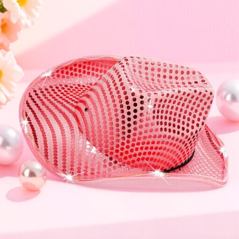 1pc Glowing Sequin Lightweight Sun For Party Hats For Adults Women Party Outdoor Female Hat Summer Luminous Western Hat 
1pc Glowing Sequin Lightweight Sun For Party Hats For Adults Women Party Outdoor Female Hat Summer Luminous Western Hat