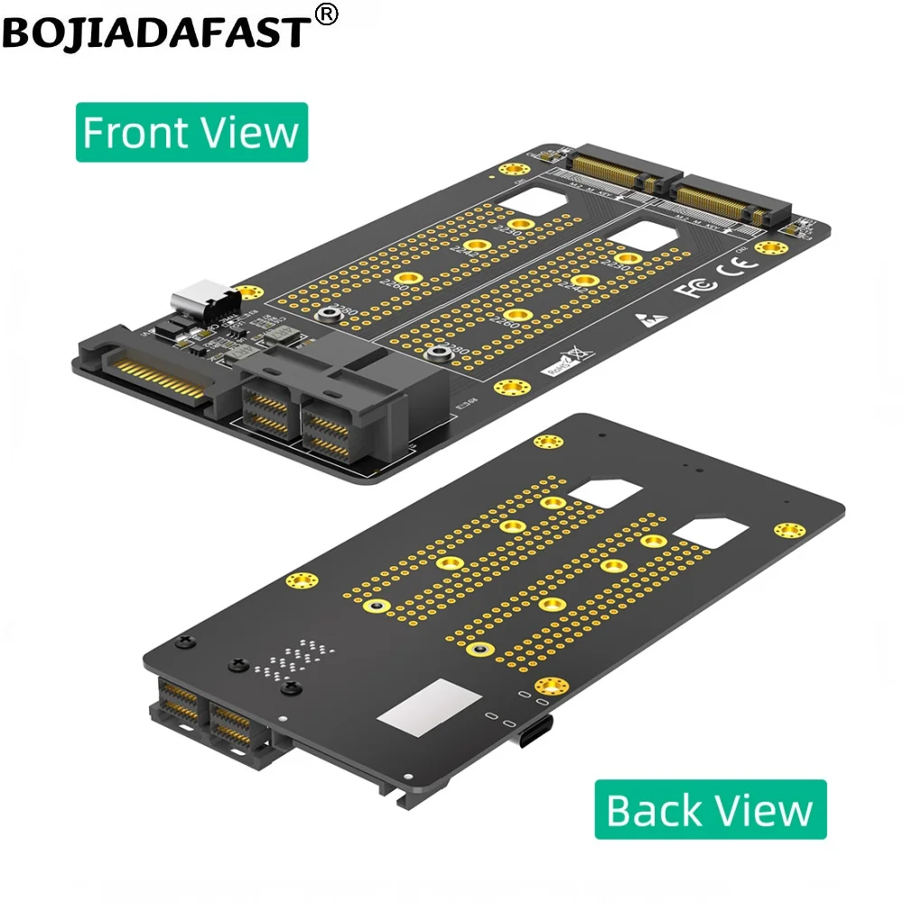 Dual Mini SAS SFF-8643 Connector to 2 * M.2 M-Key SSD Adapter Card for 2230 2242 2260 2280 M2 NVME SSD
Dual Mini SAS SFF-8643 Connector to 2 * M.2 M-Key SSD Adapter Card for 2230 2242 2260 2280 M2 NVME SSD