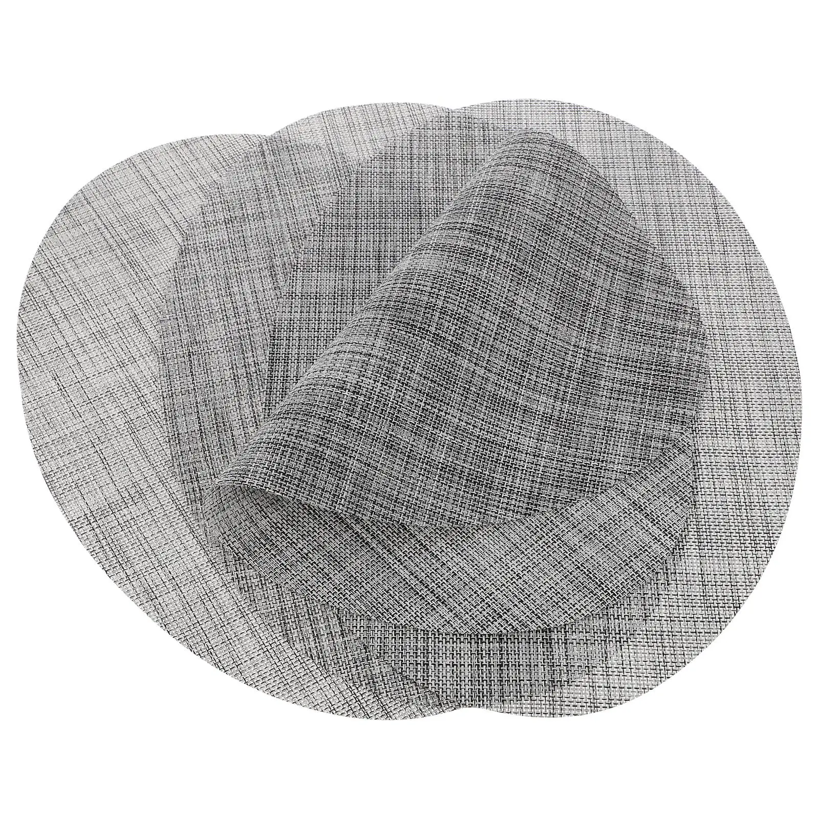 4 Pcs Insulated Placemat Thickened Desk Mat Washable PVC Table Oval Coffee Cup Mat Grey Heat Resistant Non Slip Protect
4 Pcs Insulated Placemat Thickened Desk Mat Washable PVC Table Oval Coffee Cup Mat Grey Heat Resistant Non Slip Protect