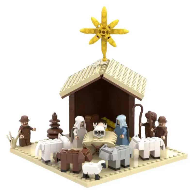 Рождественская сцена MOC, строительные блоки, модель овчарки Иисуса/овцы, совместимые с кирпичами LEGO, игрушки, рождественские пасхальные подарки
Рождественская сцена MOC, строительные блоки, модель овчарки Иисуса/овцы, совместимые с кирпичами LEGO, игрушки, рождественские пасхальные подарки