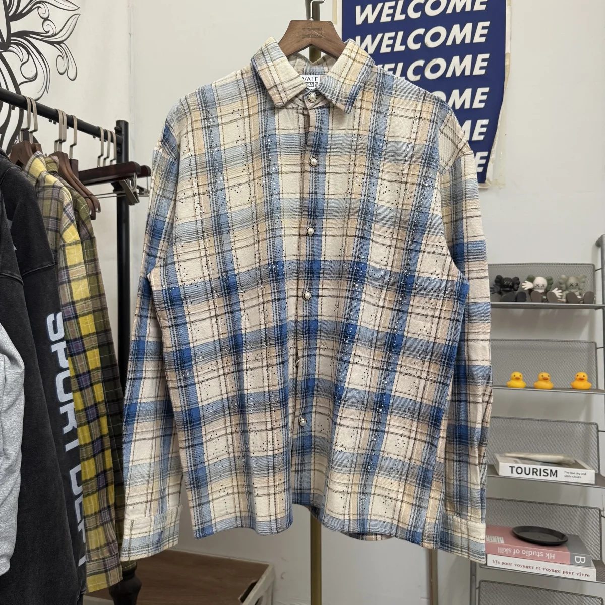 Мужская повседневная куртка Valley American Retro High Street в клетку с блестками, свободного кроя, с длинными рукавами, из хлопка и полиэстера, для пар
Мужская повседневная куртка Valley American Retro High Street в клетку с блестками, свободного кроя, с длинными рукавами, из хлопка и полиэстера, для пар