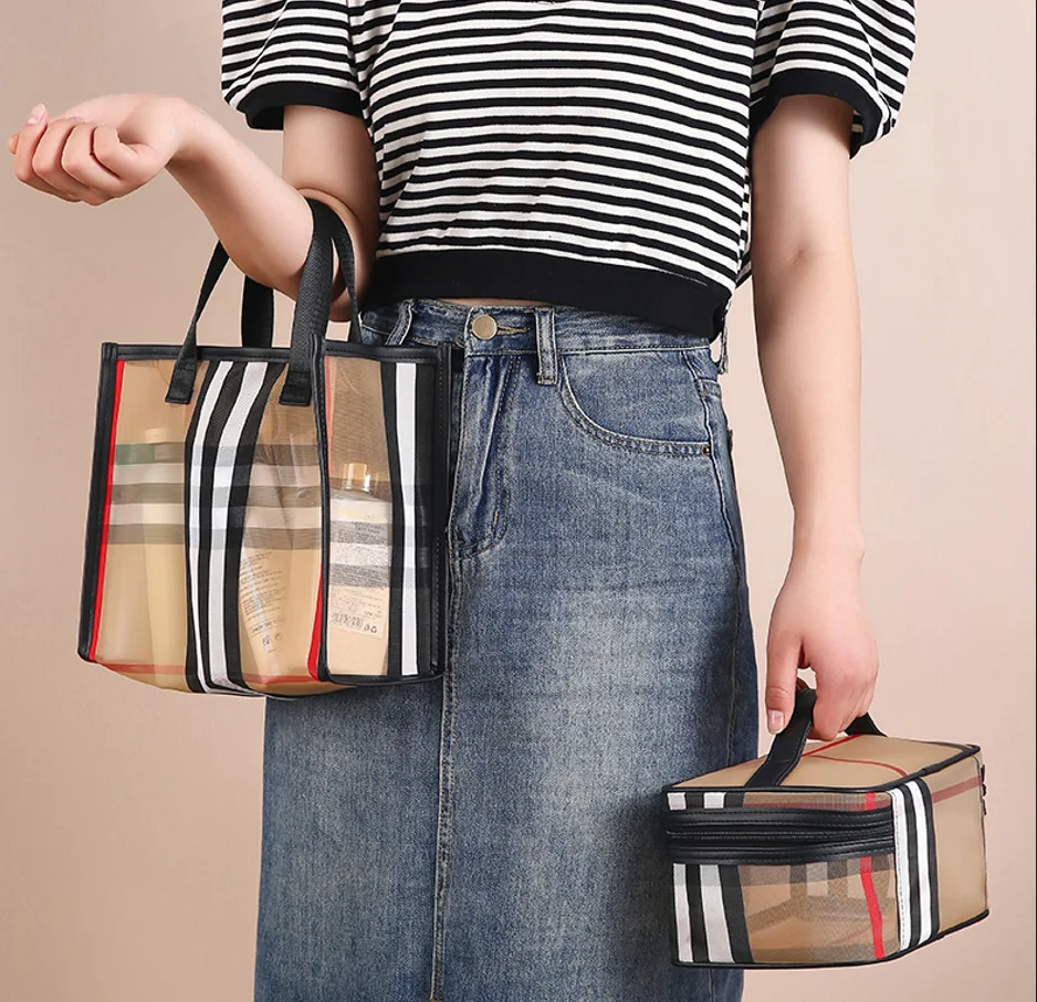 Light Luxury Brand Women Fashion Transparent Mesh Designer Travel Cosmetic Bags Storage Large Capacity Make Up Organizer Bags
Light Luxury Brand Women Fashion Transparent Mesh Designer Travel Cosmetic Bags Storage Large Capacity Make Up Organizer Bags