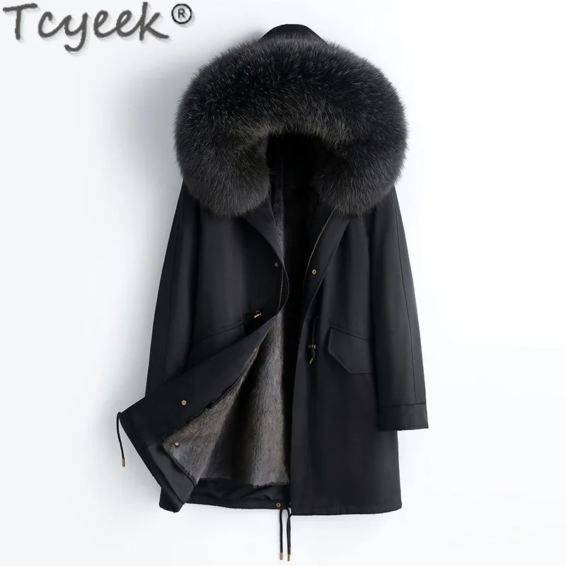 Tcyeek Real Mink Fur Parka Winter Jackets for Men 2023 Korean Clothes Fashion Mens Fur Jacket Coat Fox Fur Collar Cold-proof
Tcyeek Real Mink Fur Parka Winter Jackets for Men 2023 Korean Clothes Fashion Mens Fur Jacket Coat Fox Fur Collar Cold-proof
