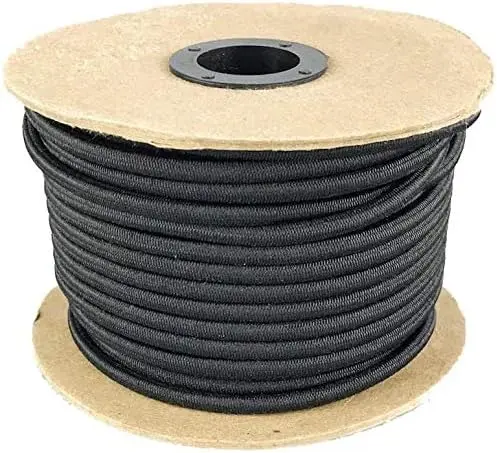 Elastic Bungee Cord 5 Sizes 50/100ft Black Shock Cord for Tie Downs DIY
Elastic Bungee Cord 5 Sizes 50/100ft Black Shock Cord for Tie Downs DIY