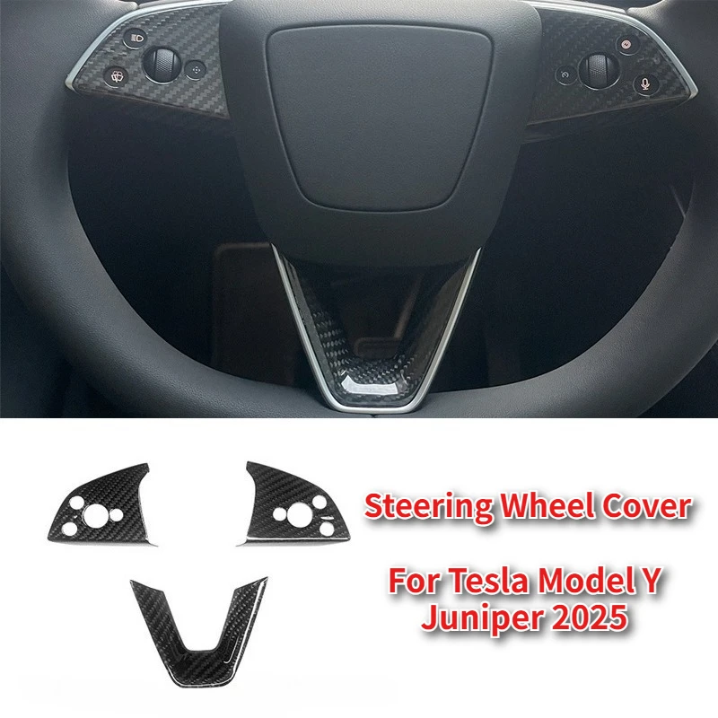 Steering Wheel Trim Sticker for Tesla Model Y Juniper 2025 Real Carbon Fiber 3K240G 3PCS Steering Wheel Cover Car Accessories
Steering Wheel Trim Sticker for Tesla Model Y Juniper 2025 Real Carbon Fiber 3K240G 3PCS Steering Wheel Cover Car Accessories