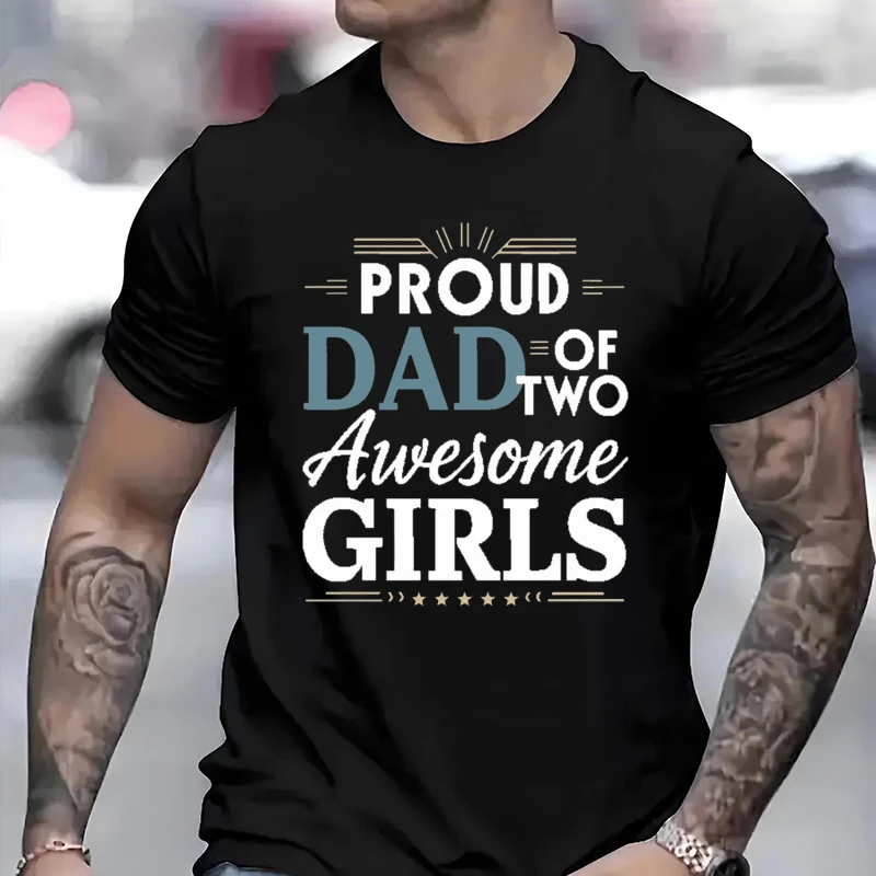 Proud Dad of Two Men's Short Sleeve Men Women T-shirt Summer Casual Comfortable Clothing Father's Day Letter Printed Pattern Top
Proud Dad of Two Men's Short Sleeve Men Women T-shirt Summer Casual Comfortable Clothing Father's Day Letter Printed Pattern Top