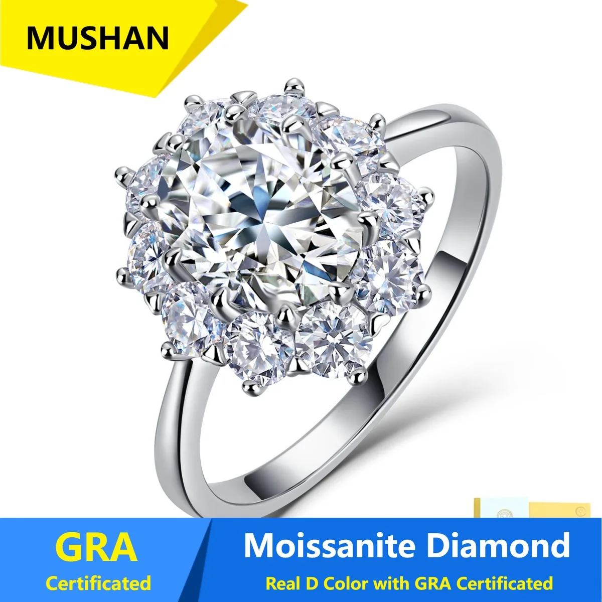 MUSHAN Luxury Jewelry 925 Sterling Silver Ring Band Women GRA 3ct Moissanite Diamond Emerald D Color Rings Fine Jewelry
MUSHAN Luxury Jewelry 925 Sterling Silver Ring Band Women GRA 3ct Moissanite Diamond Emerald D Color Rings Fine Jewelry