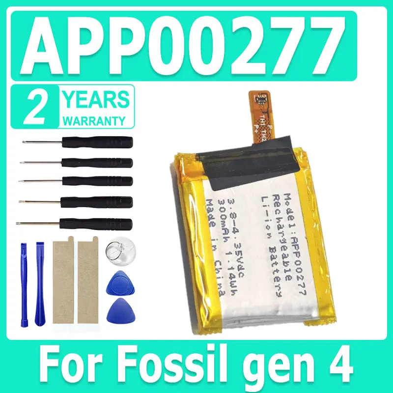 Новый высококачественный аккумулятор APP00277 (402428) 300 мАч для Fossil gen 4 gen4 Bateria + бесплатные инструменты
Новый высококачественный аккумулятор APP00277 (402428) 300 мАч для Fossil gen 4 gen4 Bateria + бесплатные инструменты