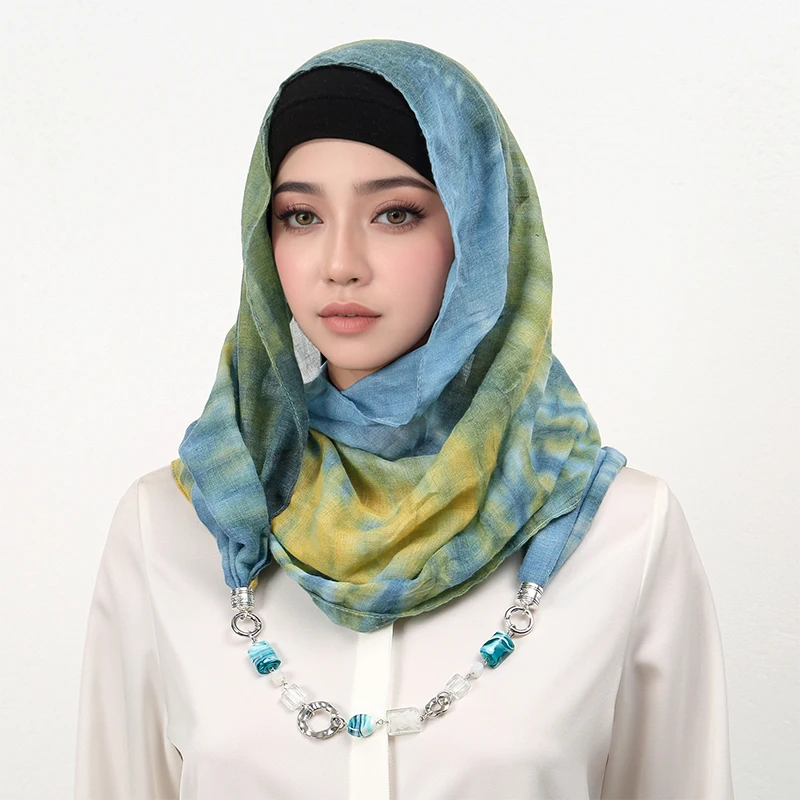 New Women Watercolor Hijab Scarf Necklace Bandana Headband Vintage Luxury Party Long Handkerchief Bohemia Muslim Accessories
New Women Watercolor Hijab Scarf Necklace Bandana Headband Vintage Luxury Party Long Handkerchief Bohemia Muslim Accessories