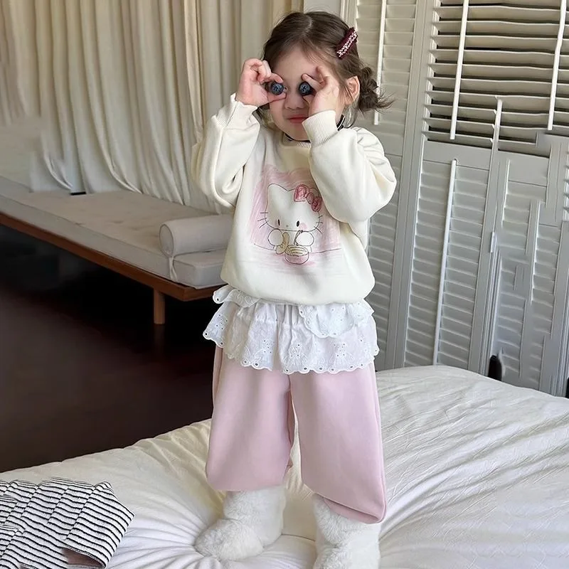 Kawaii Hello Kitty Sanrio Children Cartoon Cute Long Sleeve Sportswear Comfortable Hoodie Pants Students Birthday Gift for Kids
Kawaii Hello Kitty Sanrio Children Cartoon Cute Long Sleeve Sportswear Comfortable Hoodie Pants Students Birthday Gift for Kids