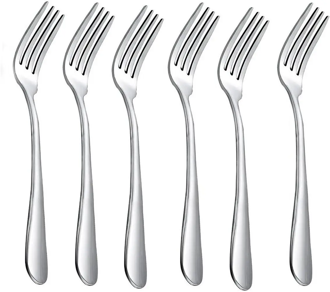 6-Piece Dinner Forks Set 4 Tines Table Fork Flatware Stainless Steel Mirror Polishing 7-Inch 18cm
6-Piece Dinner Forks Set 4 Tines Table Fork Flatware Stainless Steel Mirror Polishing 7-Inch 18cm
