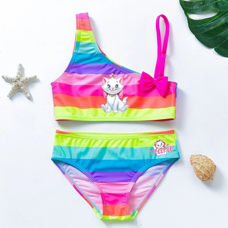 Marie Cat Girls Swimsuit Summer Beachwear Toddler Bathing Suit with Bow Tankini Two-pieces Suits Colorful Swim Clothing
Marie Cat Girls Swimsuit Summer Beachwear Toddler Bathing Suit with Bow Tankini Two-pieces Suits Colorful Swim Clothing
