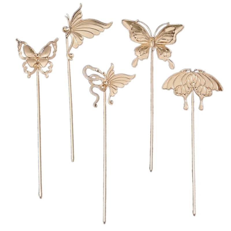 5pcs Traditional Chinese Hair With Butterfly Decoration Metal Hairpiece
5pcs Traditional Chinese Hair With Butterfly Decoration Metal Hairpiece