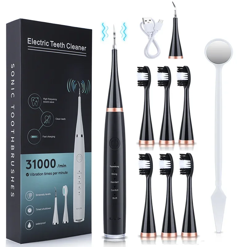 Electric Dental Scaler Sonic Toothbrush Teeth Whitening Cleaning Kit Calculus Tartar Remover High Frequency Tooth Cleaner
Electric Dental Scaler Sonic Toothbrush Teeth Whitening Cleaning Kit Calculus Tartar Remover High Frequency Tooth Cleaner