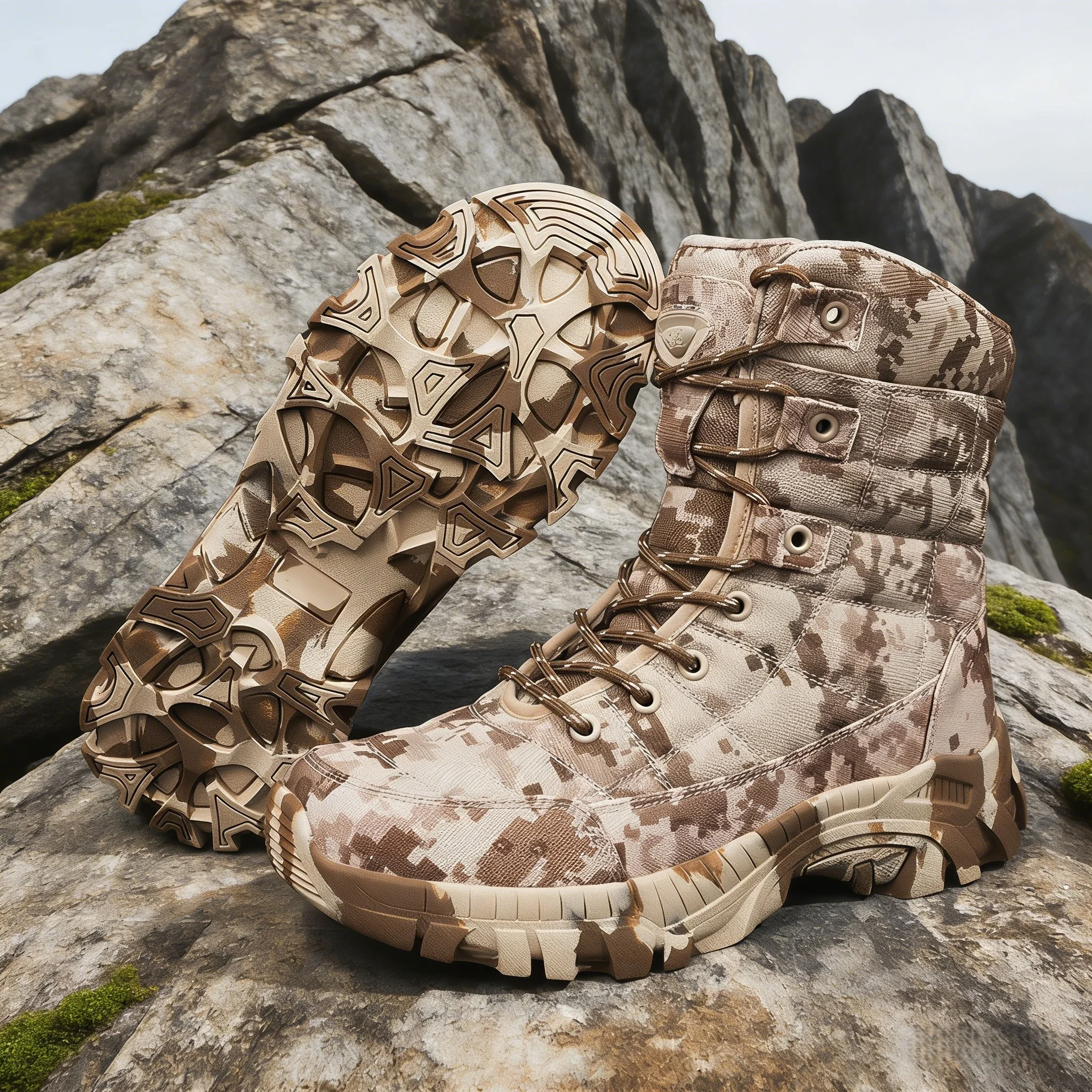 Трансграничные боевые ботинки большого размера, мужские уличные нескользящие износостойкие дышащие камуфляжные ботинки, походные ботинки с высоким берцем
Трансграничные боевые ботинки большого размера, мужские уличные нескользящие износостойкие дышащие камуфляжные ботинки, походные ботинки с высоким берцем