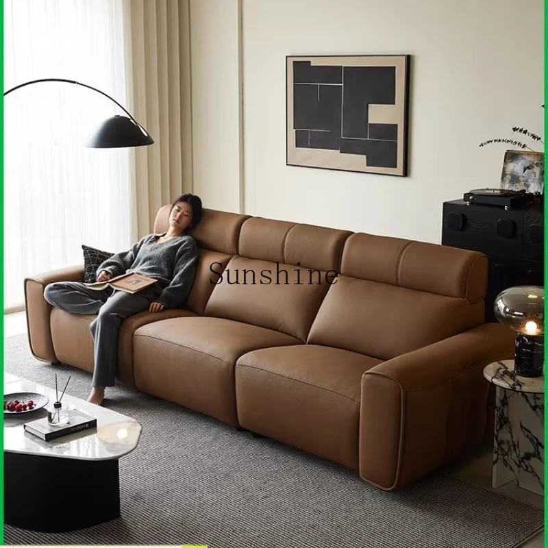 Large and small apartment living room leather sofa living room first layer cowhide brown
Large and small apartment living room leather sofa living room first layer cowhide brown