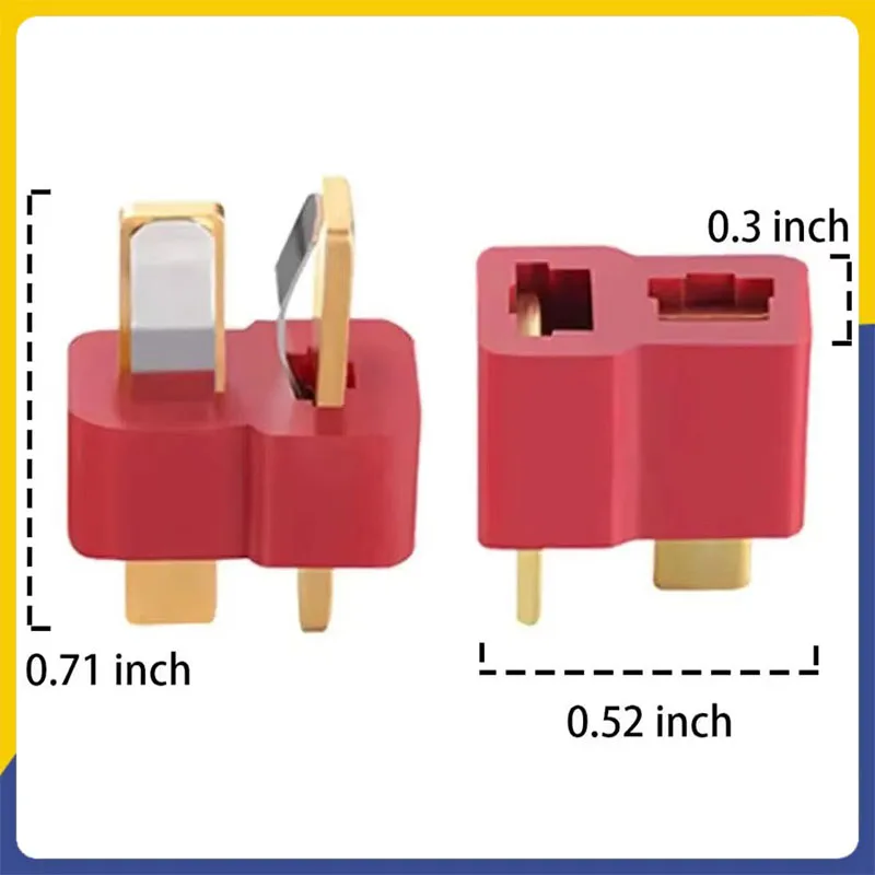 10/20 шт. противоскользящие разъемы Deans Plug T Style, набор разъемов для RC Lipo батареи ESC, совместимые с радиоуправляемым вертолетом, парой «папа/гнездо»
10/20 шт. противоскользящие разъемы Deans Plug T Style, набор разъемов для RC Lipo батареи ESC, совместимые с радиоуправляемым вертолетом, парой «папа/гнездо»