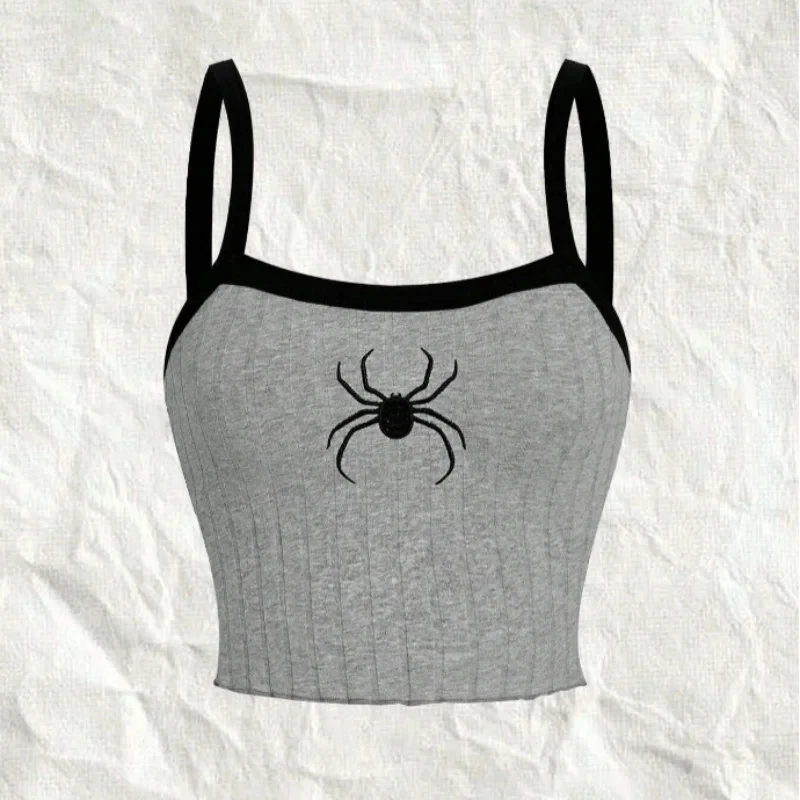 Summer fashion spider print crop top, comfortable strap design, summer casual fashion beach beach wear
Summer fashion spider print crop top, comfortable strap design, summer casual fashion beach beach wear