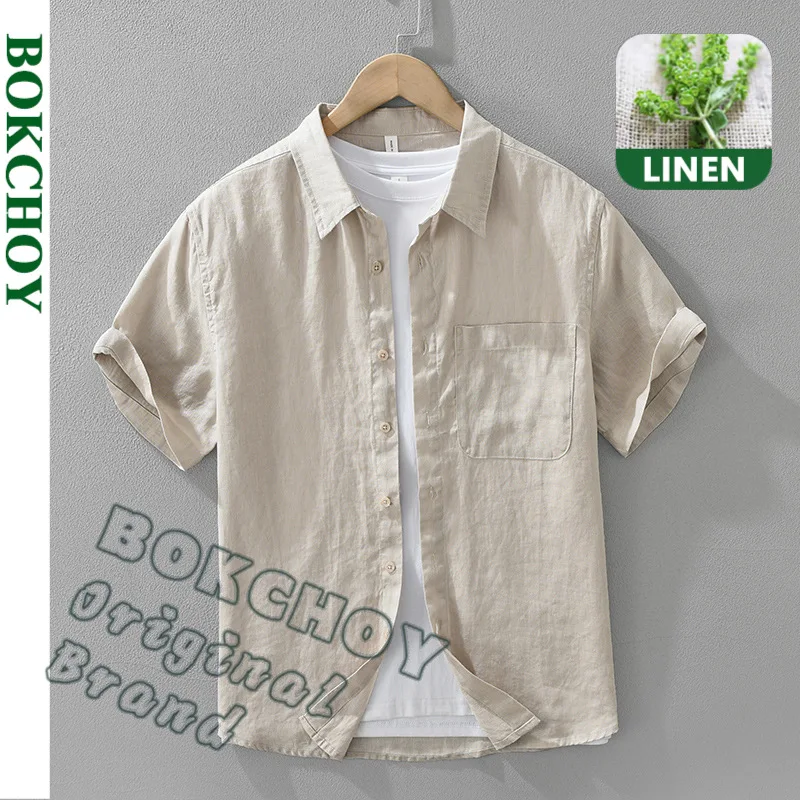 2025 Spring Summer New Breathable Pure Linen Short Sleeve Shirts for Men Clothing big pockets Turn-down Collar Shirts CM8150
2025 Spring Summer New Breathable Pure Linen Short Sleeve Shirts for Men Clothing big pockets Turn-down Collar Shirts CM8150